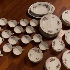Vintage Moss Rose China set